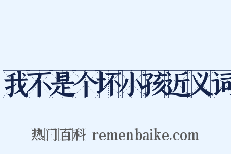 我不是个坏小孩近义词是什么意思的图片
